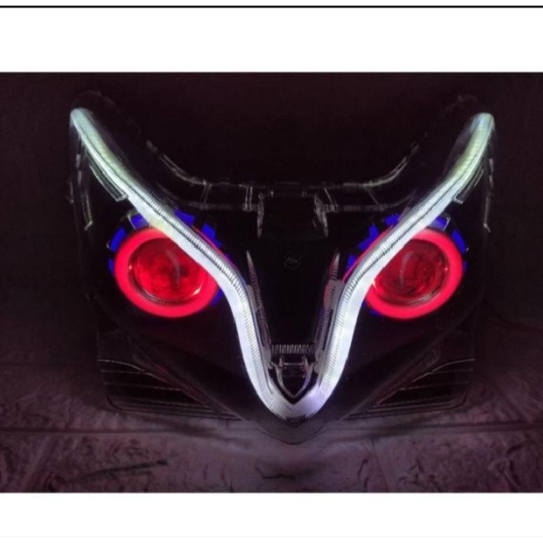 Reflektor Lampu Depan Vario 125 Old Plus Proji Running Super Terang Set Lampu Alis