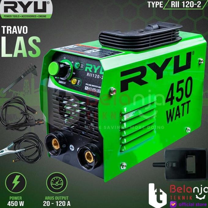 Ryu Travo Las Inverter Rii 120-2 Igbt 450 Watt Mesin Trafo Las Listrik Kualitas Terbaik Harga Termur