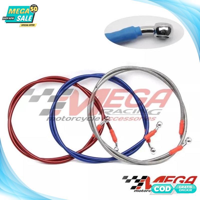 Diskon Selang Rem Depan & Belakang variasi Carbon Warna Model TDR 60cm 100cm 130cm Universal Motor B