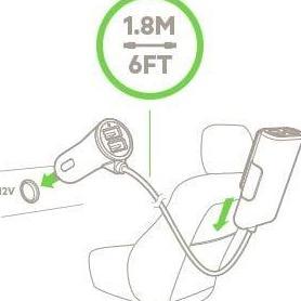 BELKIN Road Rockstar 4-USB Ports Front n Backseat Charging 7.2 Amp Terlaris