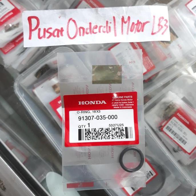 TERLARIS 91307-035-000 Oring 18x3 COLOK OLI , SIL TUTUP OLI , ORI HONDA , ASLI AHM BEST