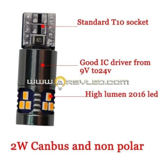 LED Mobil Paling Terang Senja T10 ATOMIC CANBUS Extrime Bright Car Lampu