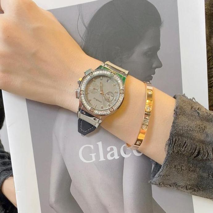 Obral Besar Jam tangan wanita abu-abu berkualitas tinggi, mode serbaguna, keren, temperamen, jam tan