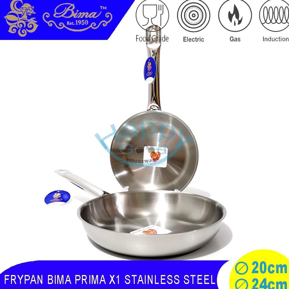 BIMA PRIMA X1 | HERITANCE CLASSIC | CHEFS 20-24CM FRYPAN/PANCI PENGGORENGAN STAINLESS STEEL SUS304