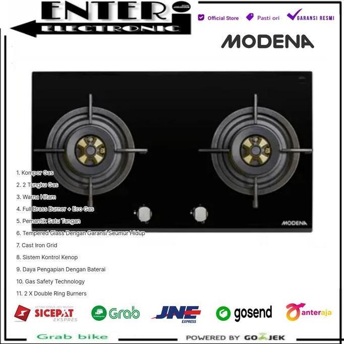 MODENA BH2723 KOMPOR TANAM GAS BUILT HOB 2 TUNGKU MODENA BH 2723 LL LJ