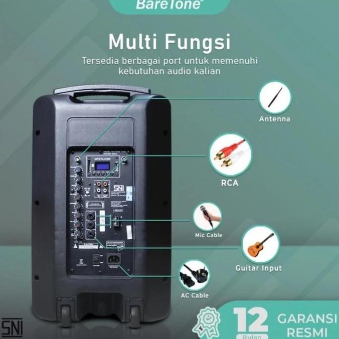 PROMO Speaker Portable Baretone MAX10HE / MAX 10HE / MAX 10 HE Bluetooth-TWS