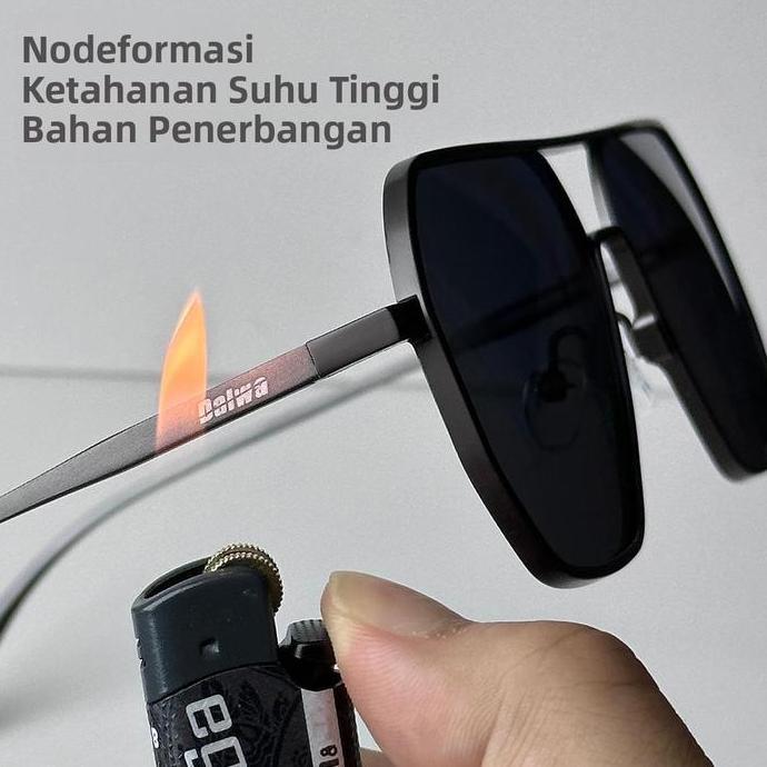 [Material Rocket] Kacamata Hitam Photochromic Polarized Dalwa untuk Nyetir Pria - Lensa Fleksibel, U