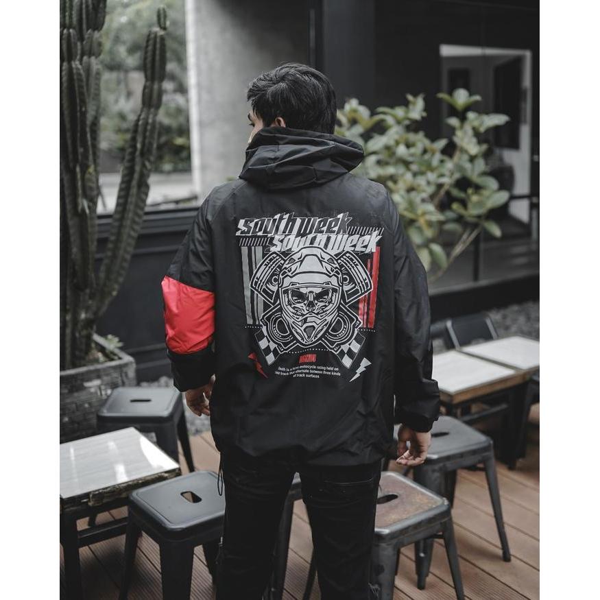 JAKET LENGAN PANJANG SOUTHWEEK JAKET PRIA CAGOULE RACING SUNMORI PARASUT WINBREAKER ORIGINAL BRAND H