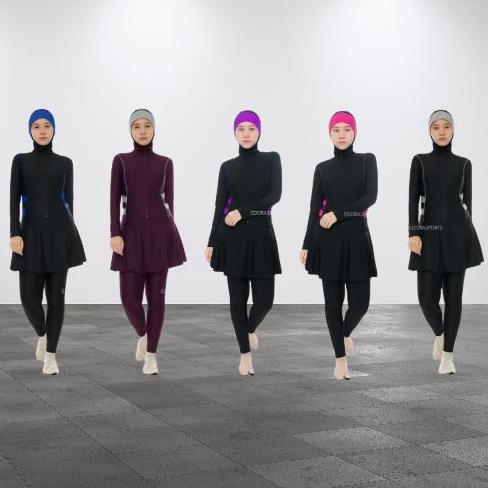 Edora Azura M001 - Baju Renang Muslimah - Baju Diving Wanita