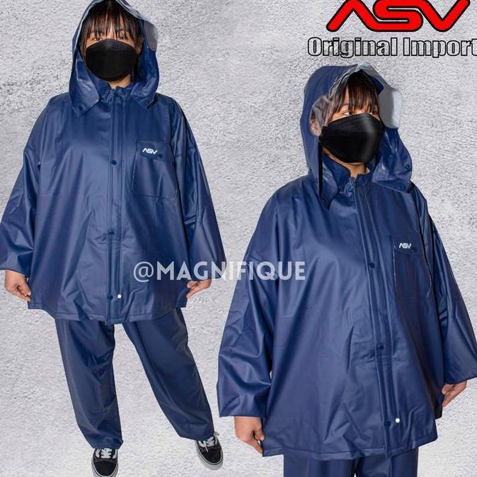 Promo Jas Hujan ASV Original Jas Hujan Pria Tebal Anti Sobek Mantel Hujan Diskon