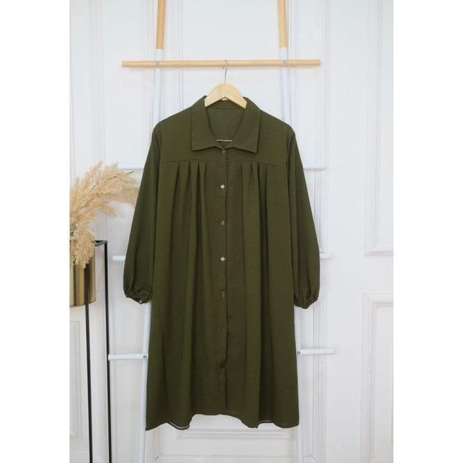 Baju Tunik Wanita Polos Terbaru Jumbo Over Size Bahan Crinkle Airflow Premium Atasan Muslim Wanita T