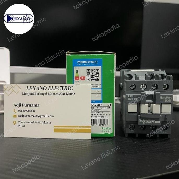 Promo LC1N0910M5N Schneider D3N AC Kontaktor 9A 1NO 220V 24V Original Diskon