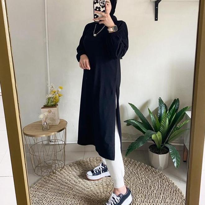 Silly Tunik Kaos Polos Wanita Katun  Combed
