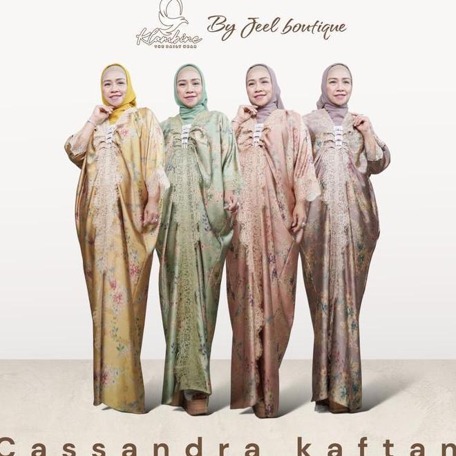 Jeel Boutique | Kaftan Cassandra | Satin Silk Printing Premium | All Size Up To 140Cm Motif Muslim P