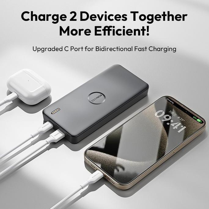 ROMOSS Power Bank PPB10 Type C 10000 mAh Input Output Fast Charging Kapasitas Besar & Tipe C untuk P
