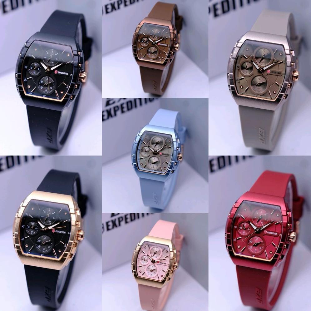 JAM TANGAN WANITA EXPEDITION E 6782 E6782 RUBBER ORIGINAL TERBARU