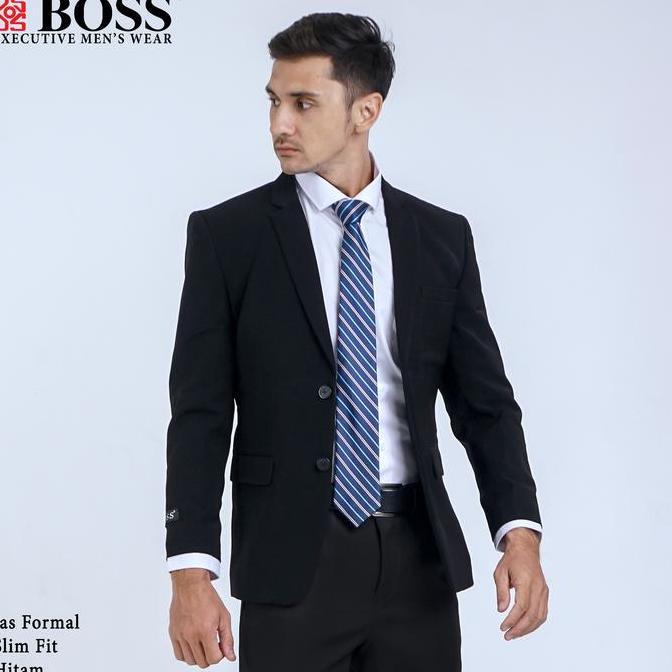 Jas Formal Pria Slim Fit RJB Hitam