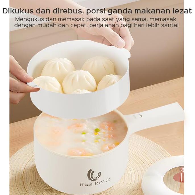 HAN RIVER Panci listrik multifungsi 2L lapisan keramik anti lengket//Panci Elektrik Penggorengan / f