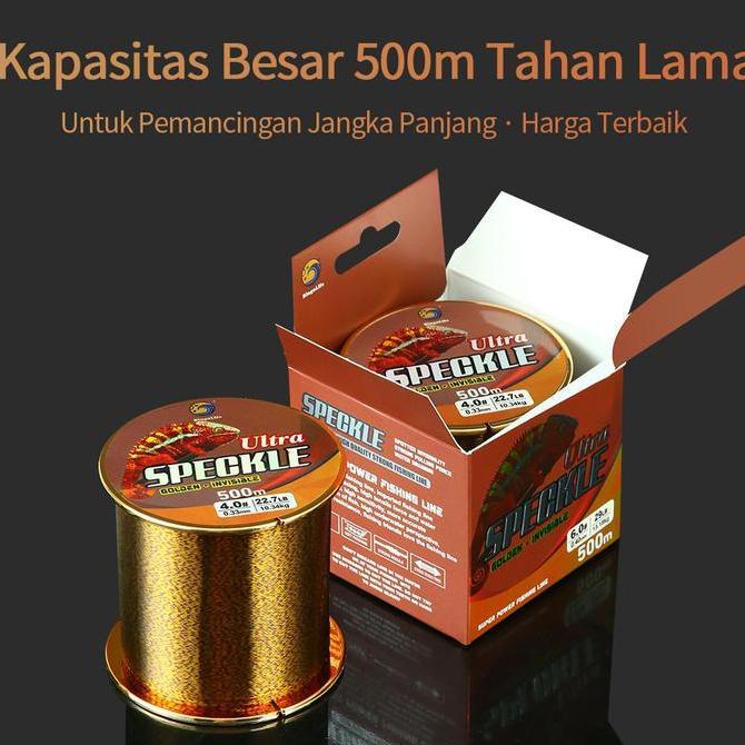 Hero_Maskur - Bingolife Senar Pancing Ultra Golden Speckle 500M - Invisible & Anti Keriting