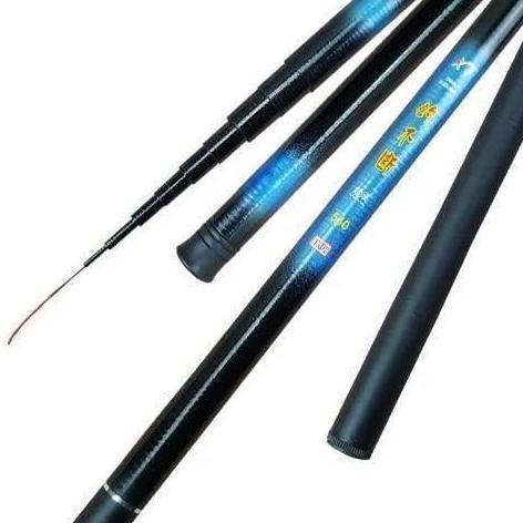 2.7m 3.6m 4.5m 5.4m 6.3m 7.2m Joran Tegek Fishing Rod - Carbon Fiber, Panjang Teleskopik Portabel | 