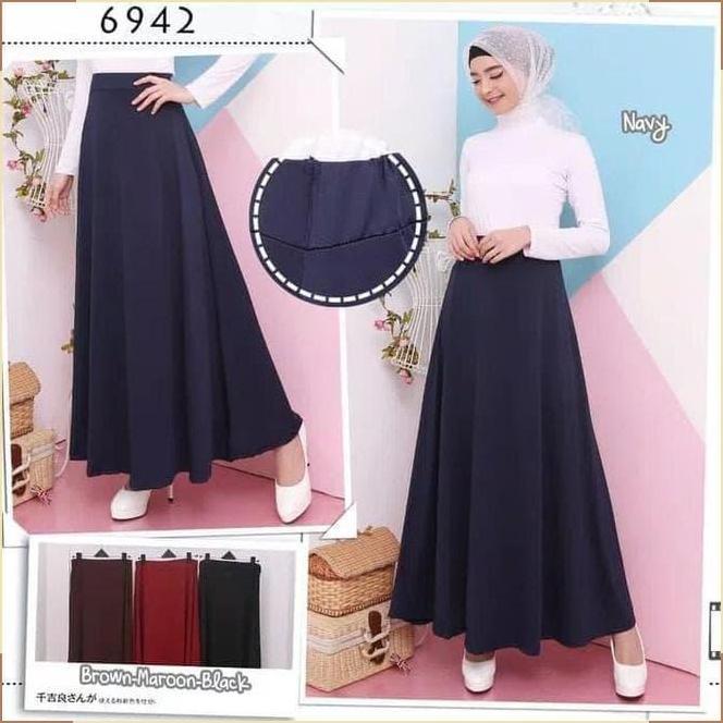 Rok Panjang Spandek Jersey Std Rok Kerja Jersey