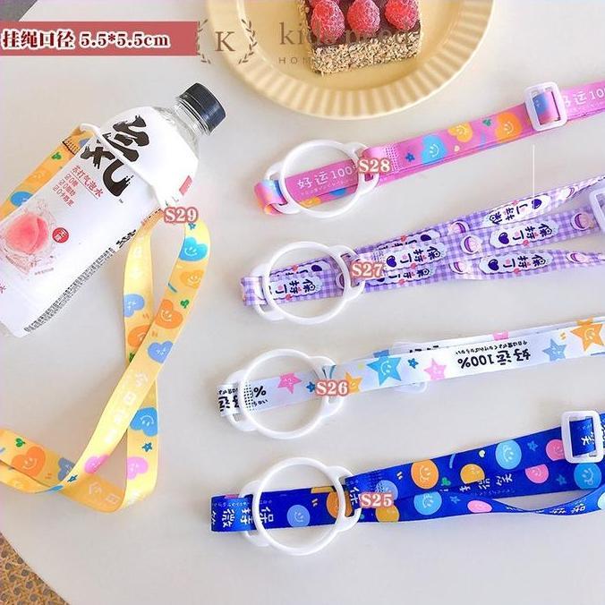 TALI BOTOL Minum Tali botol panjang motif kartun import Tali Strap Botol Minum Tupperware Motif Lucu