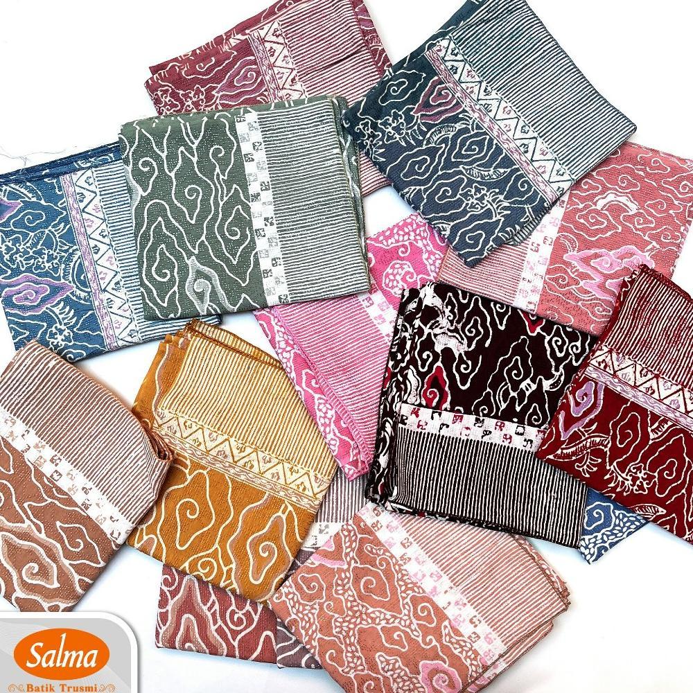 BATIK SALMA Bandung Syal Scarf Slayer Batik Mega Mendung Bahan Dobby New Arrival