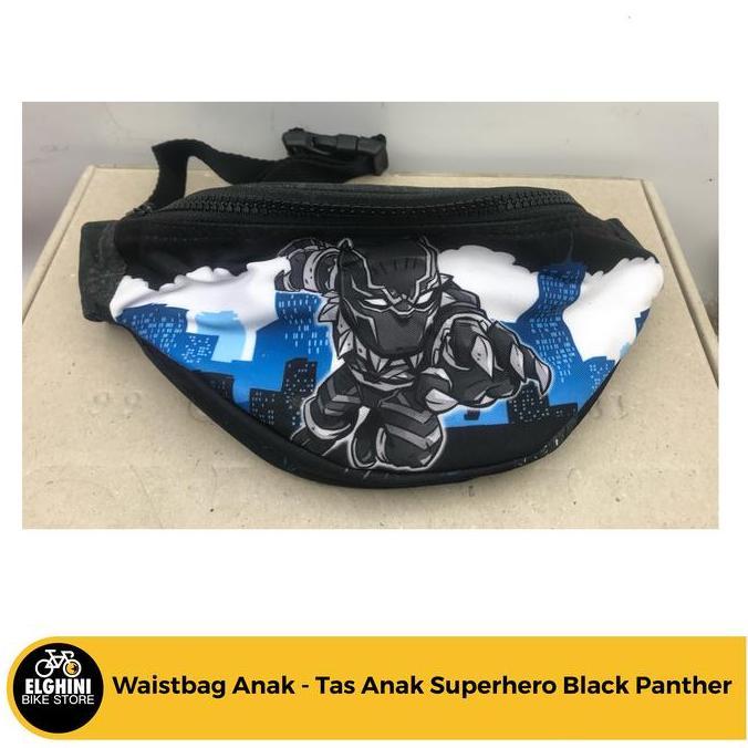 Tas Pinggang Anak - waistbag Anak Superhero Black Panther