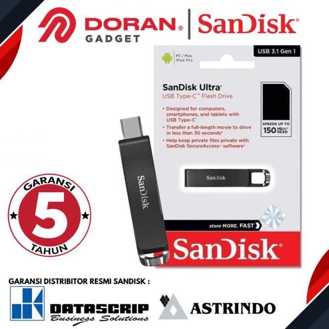 Sandisk Flashdisk Ultra Cz460 Usb Type C Flashdisk 32Gb 64Gb 128Gb