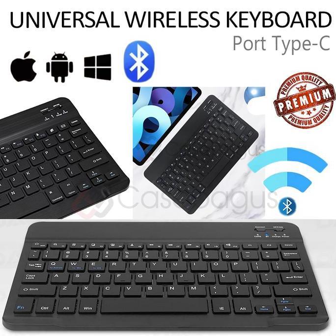 TERMURAH - Universal Wireless Keyboard Tablet 10 Inch - Bluetooth Keyboard for Tab Samsung Huawei Xi