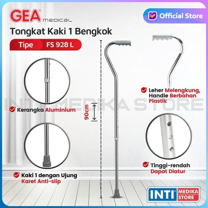 GEA - Alat Bantu Jalan Tongkat BENGKOK Kaki 1 FS 928L