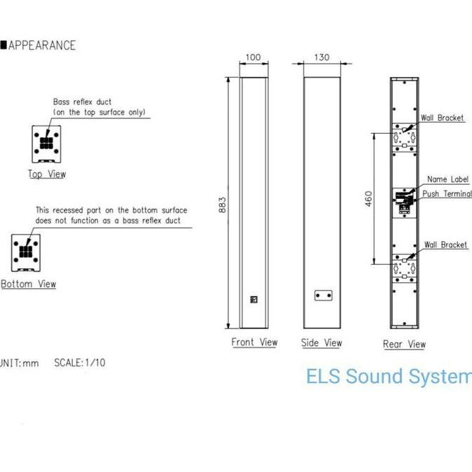 Speaker Slim TOA ZS-S60CW ZS-S60 CW ZSS60CW SMR