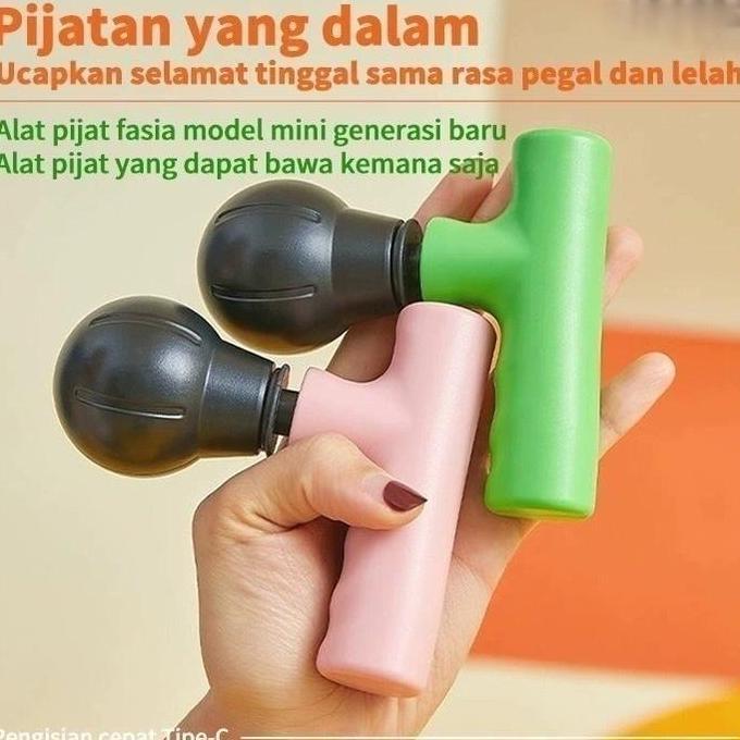 mini facial gun mini massage gun alat pijat elektrik muscle massage