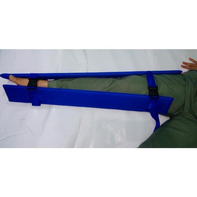 Spalk kaki 8cmx70cm- 1 pasang spalk dan tali - bidai kaki -spalk kayu