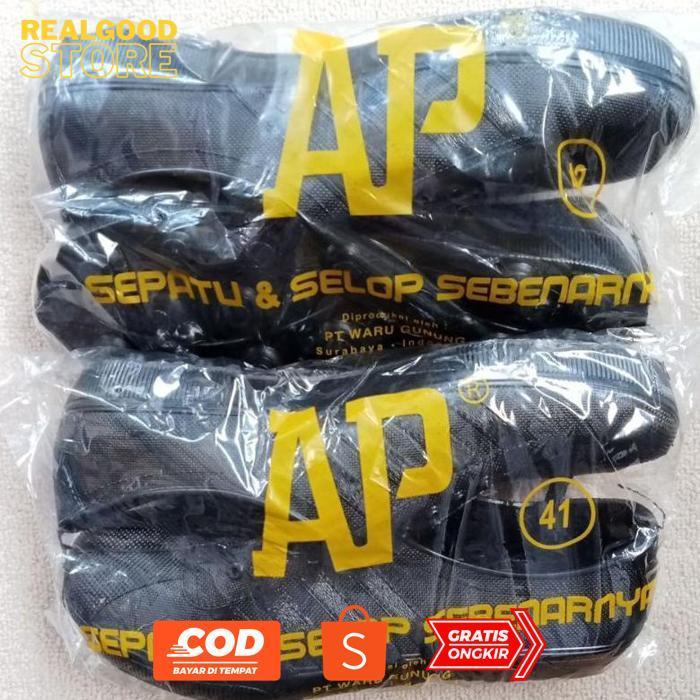 Of14 Sepatu Karet AP Boots Multi Fungsi - AP Pull Bola 967 Hitam Terlaris