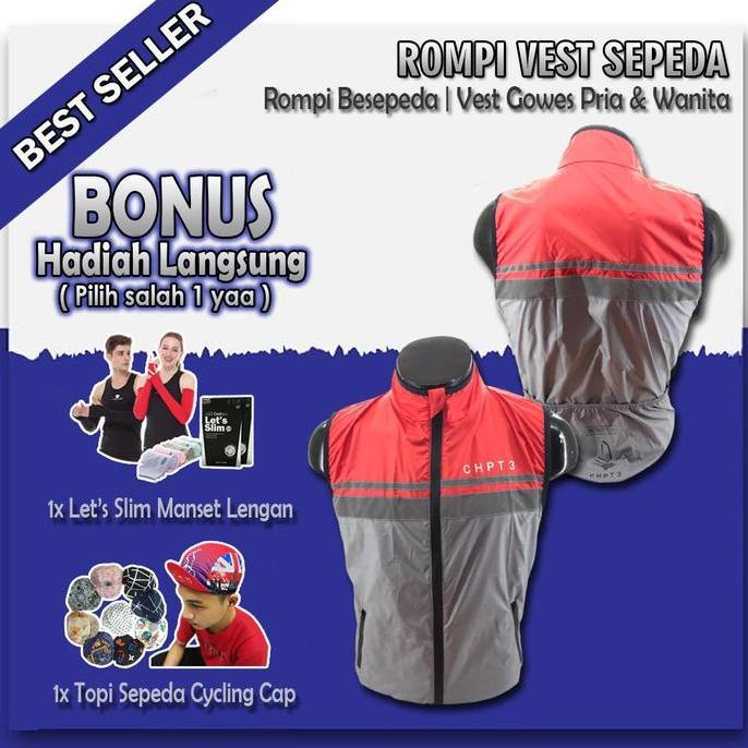 Promo Rompi Sepeda Lipat Brompton CHPT3 - CHPT 3 Brompton Vest Pria Wanita COD