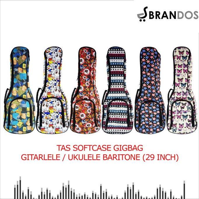 hanimayas - tas softcase ukulele baritone & gitarlele 29 inch gigbag ransel