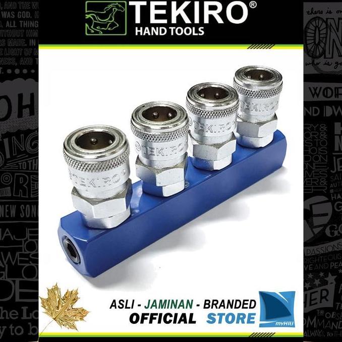 Nepel Selang Angin Cabang Empat - 4 Way Air Quick Coupler Tekiro