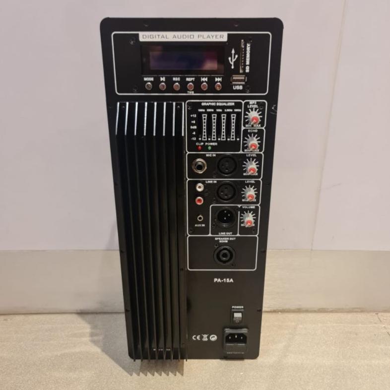 MESIN SPEAKER AKTIF 15 INCH PLUS ECHO DAN EQUALIZER UKURAN 38x16CM POWER KIT SPEAKER AKTIF PA15A
