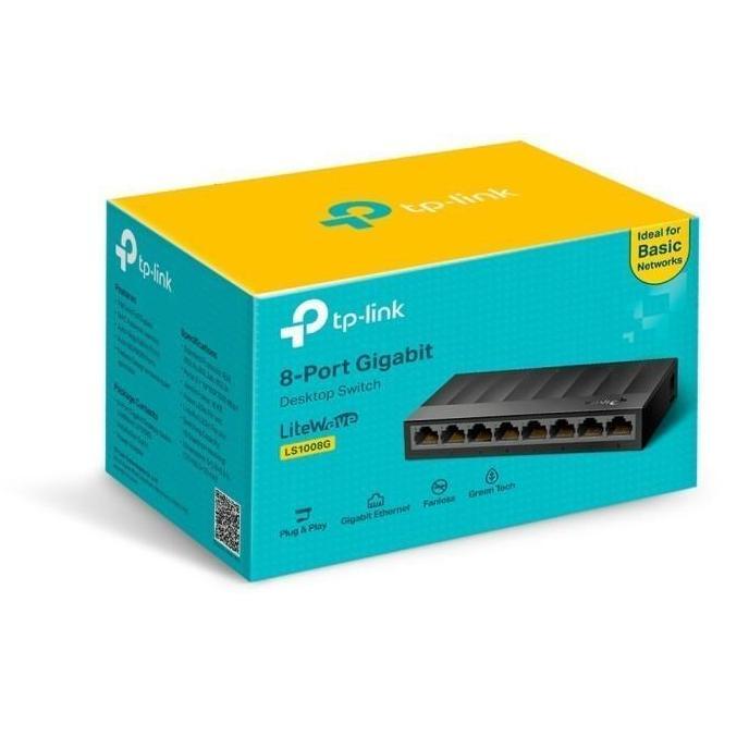 TERBARU - Gigabit LS1008G TP-LINK 8 Port Dekstop Switch Hub Tplink LS-1008G