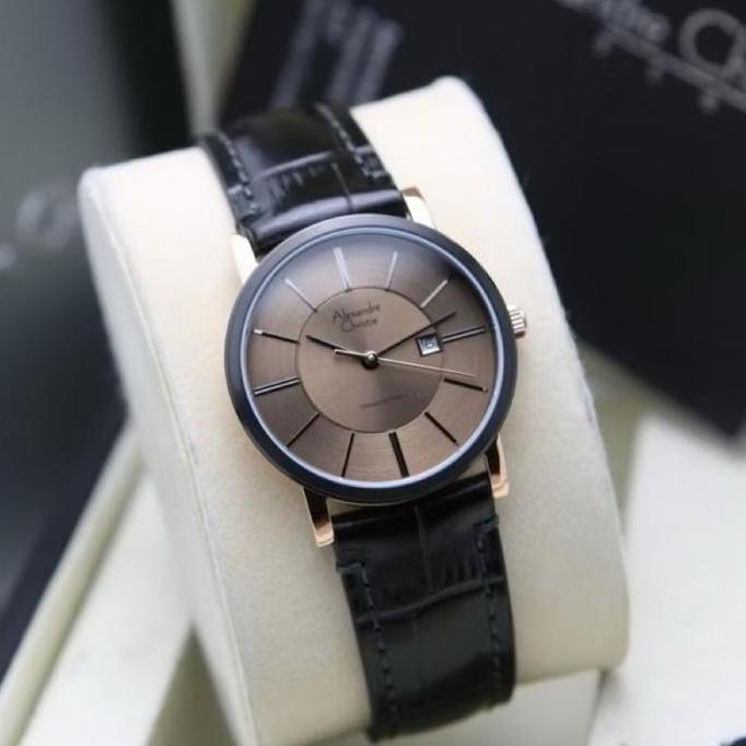 Ready Jam Tangan Wanita Alexandre Christie 8344 AC8344 8344LD [ORIGINAL] Watches Kulit Kayu