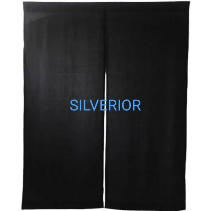Noren Kain Tirai Gorden Pembatas Pintu Ruang Jepang Polos Hitam Black dapur curtains