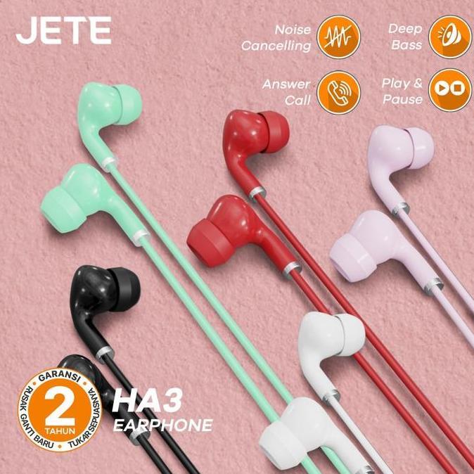 Transvior11 - Jete Ha3 Handsfree Earphone Headset Original