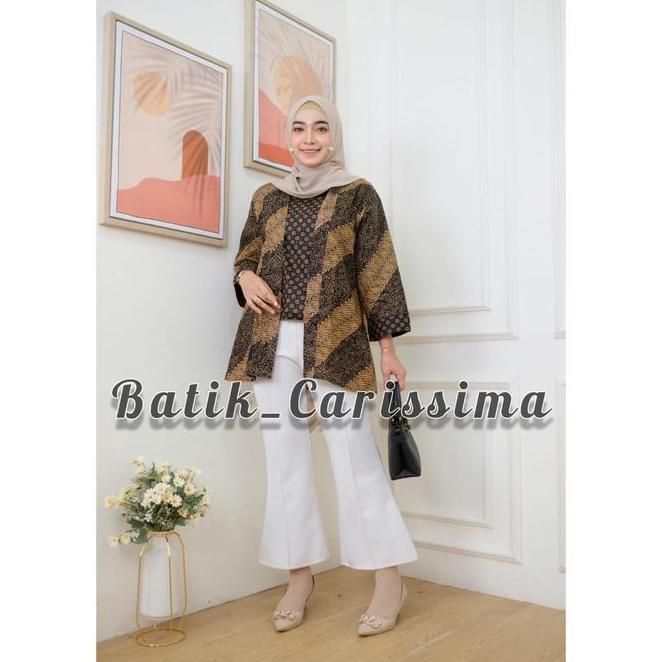 Bolero Blazer Kemben Terbaru // Blazer Kebaya Kartini Muslim  Motif Batik Katun Panjang