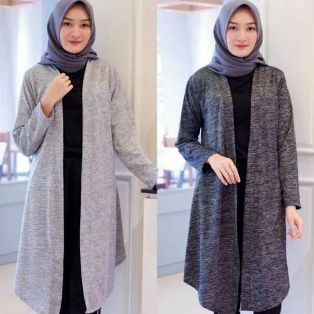 Sgs Long Cardigan Panjang Rajut Wanita Fashion Muslim Kardigan