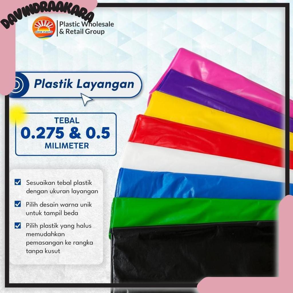Plastik Layangan Plastik Layang Layang Plastik Warna Lebar 60Cm Panjang 9 Meter Grosir