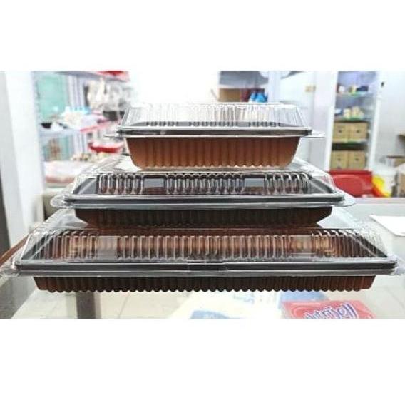 Tray Box Tempat Mika Persegi Panjang Brownies Kue Bolu Cake 1 pc