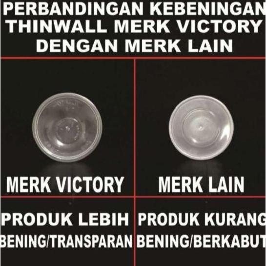 Mangkok Plastik 200ml Kotak Makanan Cup Puding Thinwall Tahan Panas