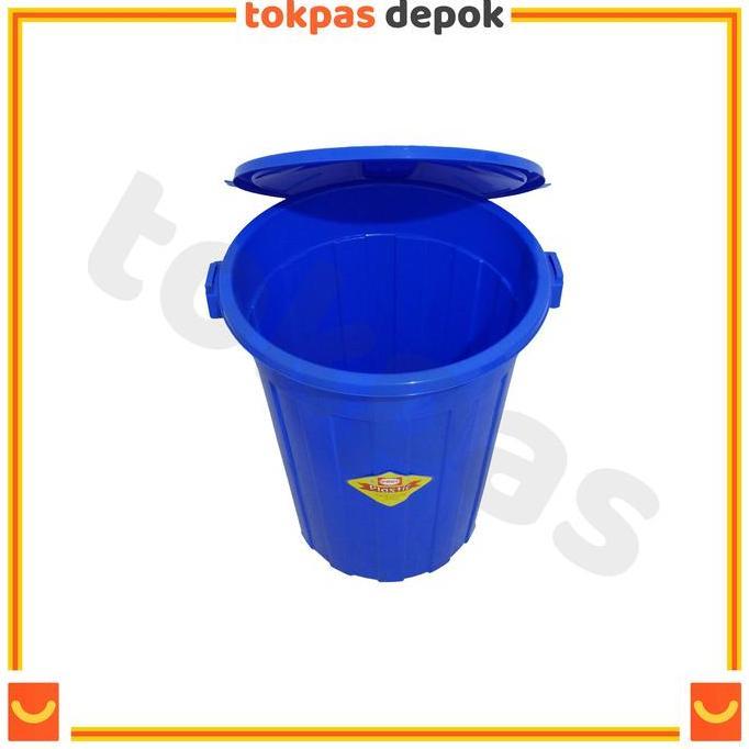 '' EMBER PLASTIK 120 LITER TONG JUMBO BESAR TUTUP SHINPO 120 T GENTONG BIRU ''