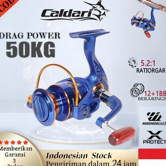 2024 New Caldari Spinning Reel Bf Series 13Bb 5.2:1 Ball Bearings Big Trolling Fishing Reels Feeder 